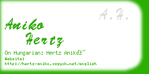 aniko hertz business card